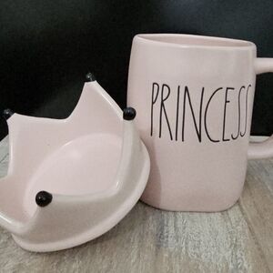 Rae Dunn Pink Princess Mug with Crown Lid